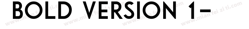 长安引力体 Bold Version 1字体转换